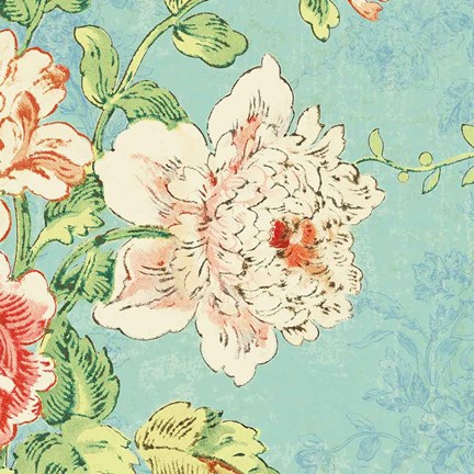 Framed Cottage Roses IV Bright Print