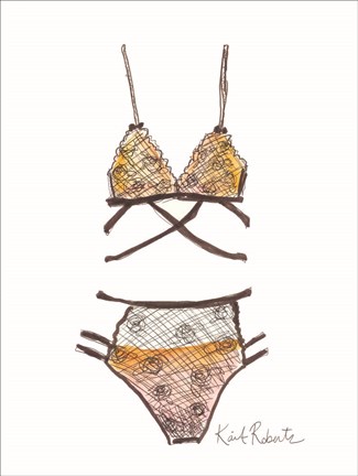 Framed Lace and Roses Print