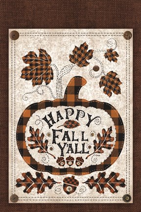 Framed Happy Fall Y&#39;all Print
