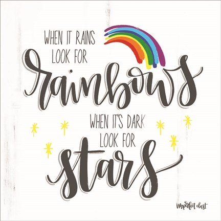 Framed Rainbows and Stars Print