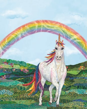 Framed Rainbow Pastures Print
