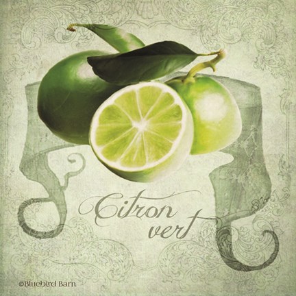 Framed Vintage Limes Citron Print