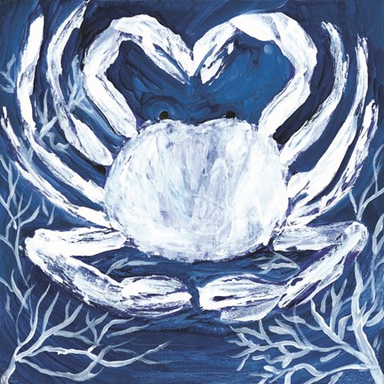 Framed Midnight Ghost Crab Print