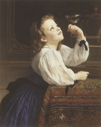 Framed L&#39;Oiseau Cheri, 1867 Print
