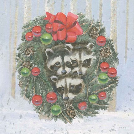 Framed Christmas Critters Bright VI Print