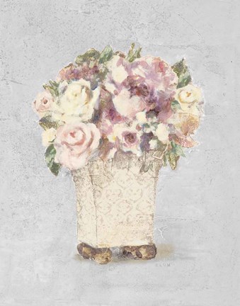 Framed Parlor Roses II Sage Print