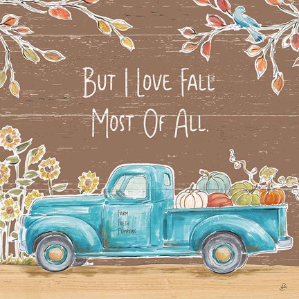 Framed Fall Market IV on Walnut Print