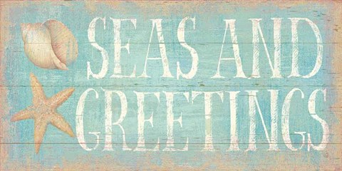 Framed Pastel Coast Greetings Print