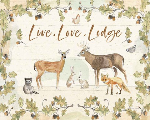 Framed Woodland Wreath IV v2 Print