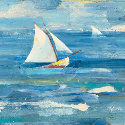 Framed Ocean Sail v2 Light Print