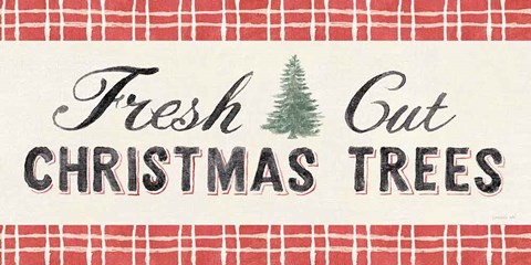 Framed Floursack Holiday V Black Red Border Print