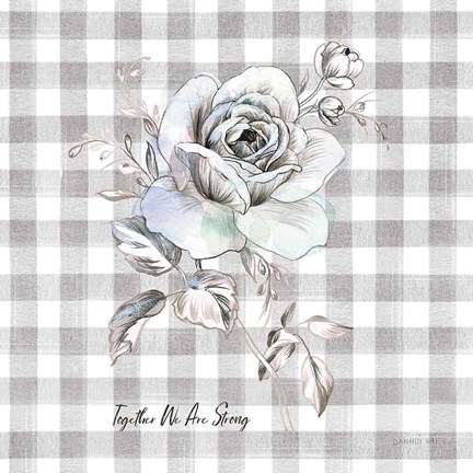 Framed Sketchbook Garden IX Checker Together Print