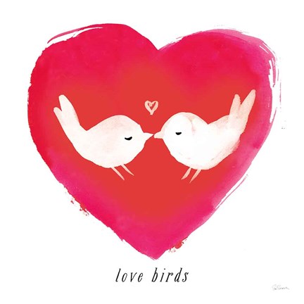 Framed Love Birds Print