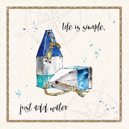 Framed Coastal Buoys VI Life Print