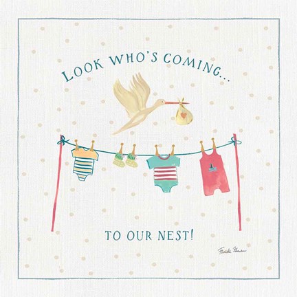 Framed Happy Baby V Print