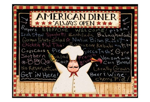 Framed American Diner Print