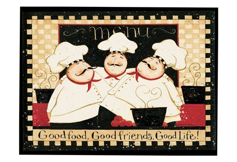 Framed Good Food Good Friends 2 Print