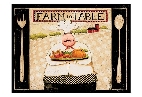 Framed Farm To Table Print