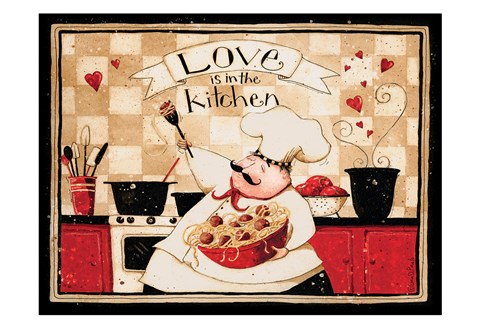 Framed Love Is In The Kitchen Print