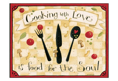 Framed Cooking With Love Print
