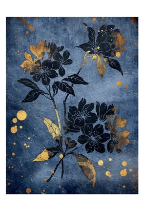 Framed Gold Hint Floral Print