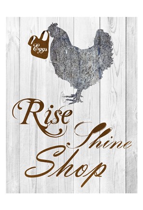 Framed Rise And Shop Print