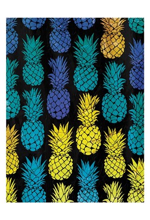 Framed Multi Pineapples Print
