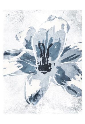 Framed Sketched Cool Flower Print