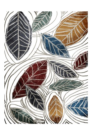Framed Fall Color Leaves Print