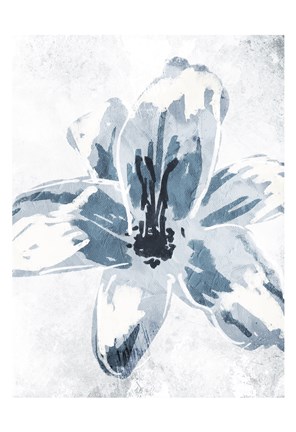 Framed Sketched Cool Flower Print