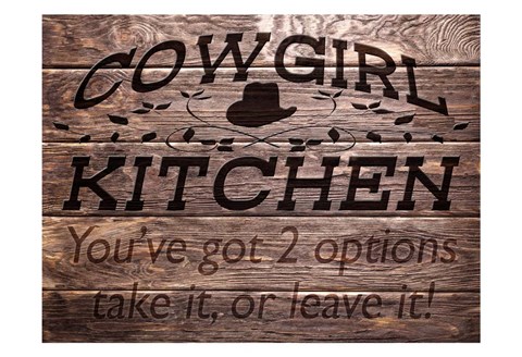 Framed Cowgirl Kitchen Print