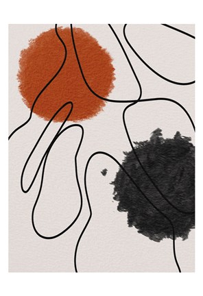 Framed Scribble Dribble 1 Print