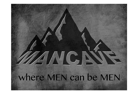 Framed Manly Mancave Print