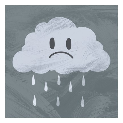 Framed Sad Cloud Print