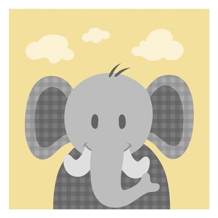 Framed Funky Elephant Print