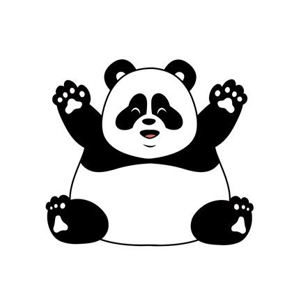 Framed Chubby Panda Print