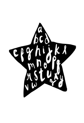 Framed Alphabet star Print