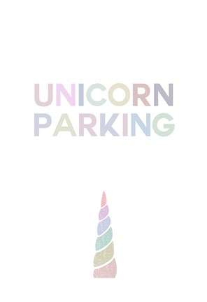 Framed Unicorn Parking Print