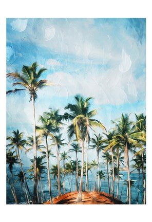 Framed Beach Palm Out Print