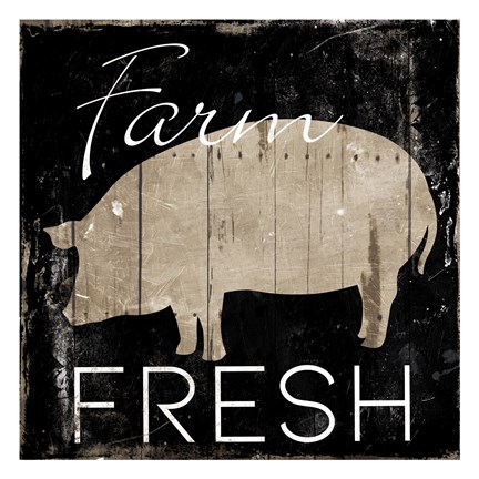 Framed Farm Fresh Pig Print