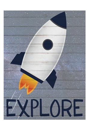 Framed Space Explorer 1 Print