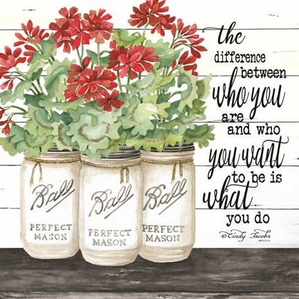 Framed White Jars - What You Do Print