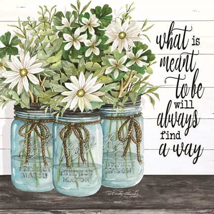 Framed Blue Jars - What is Meant to Be Print