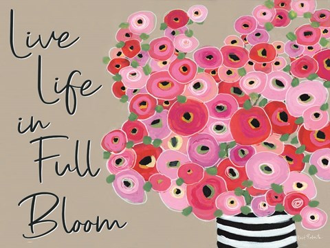Framed Live Life in Full Bloom Print