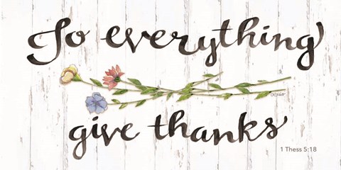 Framed To Everything Give Thanks Print