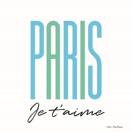 Framed Paris Je T&#39;aime Print