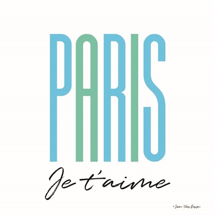 Framed Paris Je T'aime Print