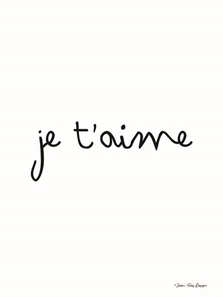 Framed Je T&#39;aime Print