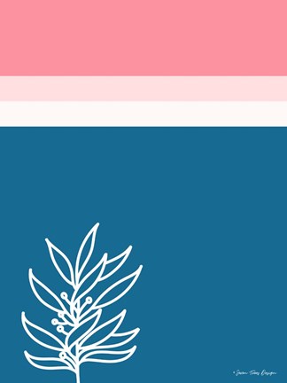 Framed Plant and the Lines II Print