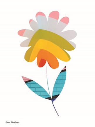 Framed Street Art Flower II Print